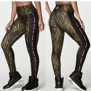 Zumba Fitness Animal Print Leggings NWOT S